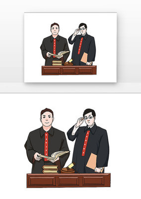 律师咨询日卡通元素